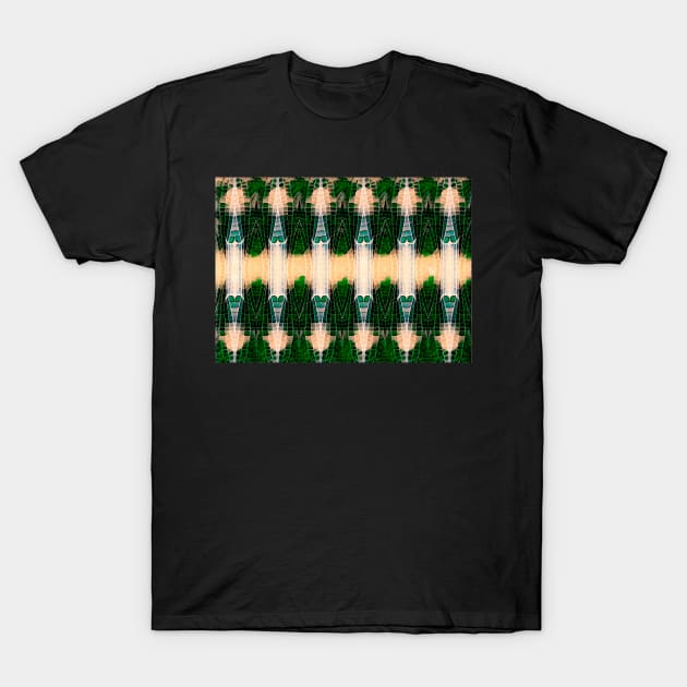 Dragonfly wing pattern green T-Shirt by FlossOrFi